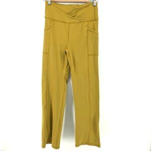 Free People Movement Straight Leg Shanti Yellow Yoga Pants